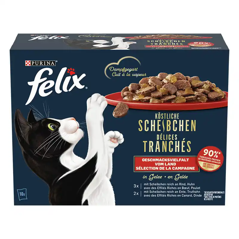 FELIX Köstliche Scheiben Geschmacks Vielfalt 10x80 g Nur Heute